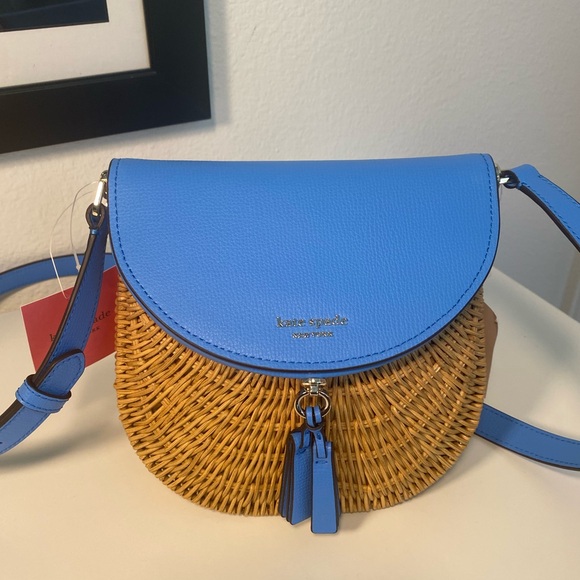NWT Kate Spade Catch Wicker Crossbody Bag - Picture 5 of 13